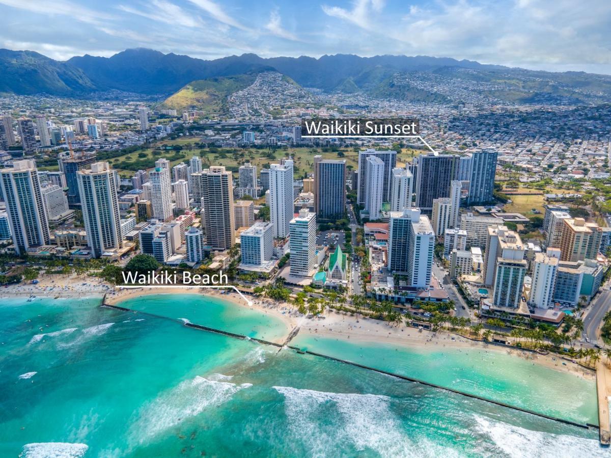 檀香山Beautiful Mountain View In Waikiki Sunset With Parking公寓 外观 照片